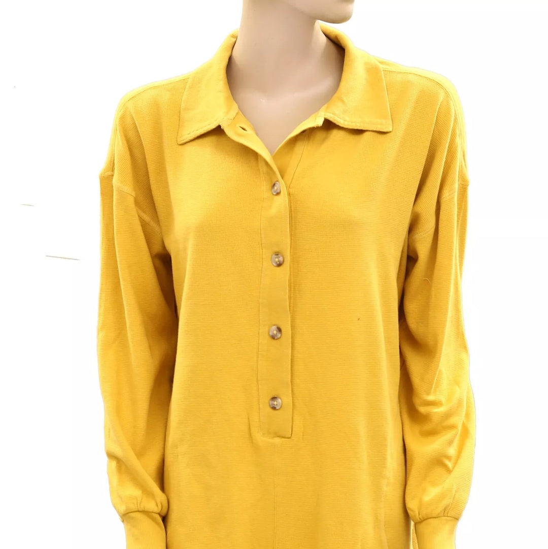 By Anthropologie Waffle Cocoon Romper Dress