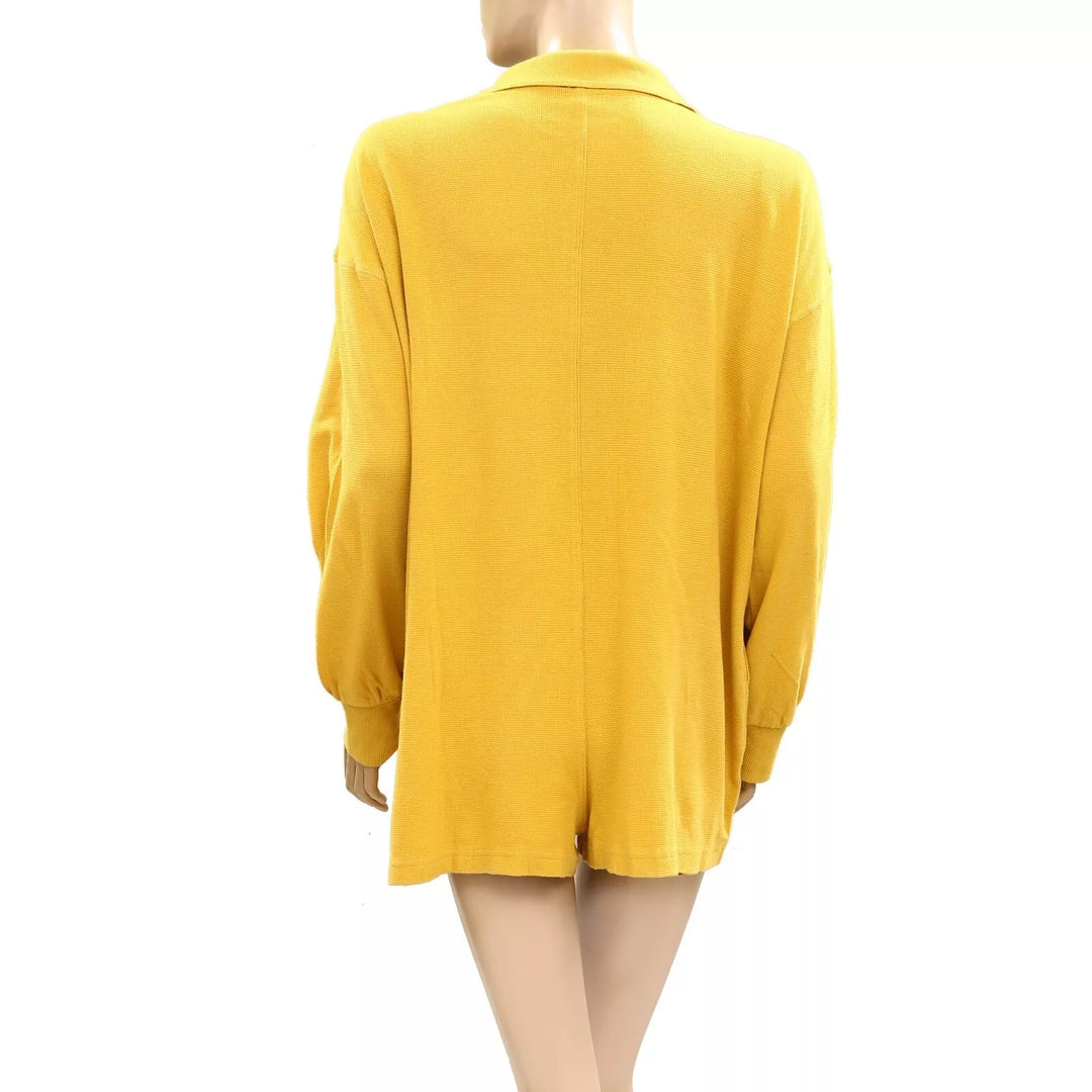 By Anthropologie Waffle Cocoon Romper Dress