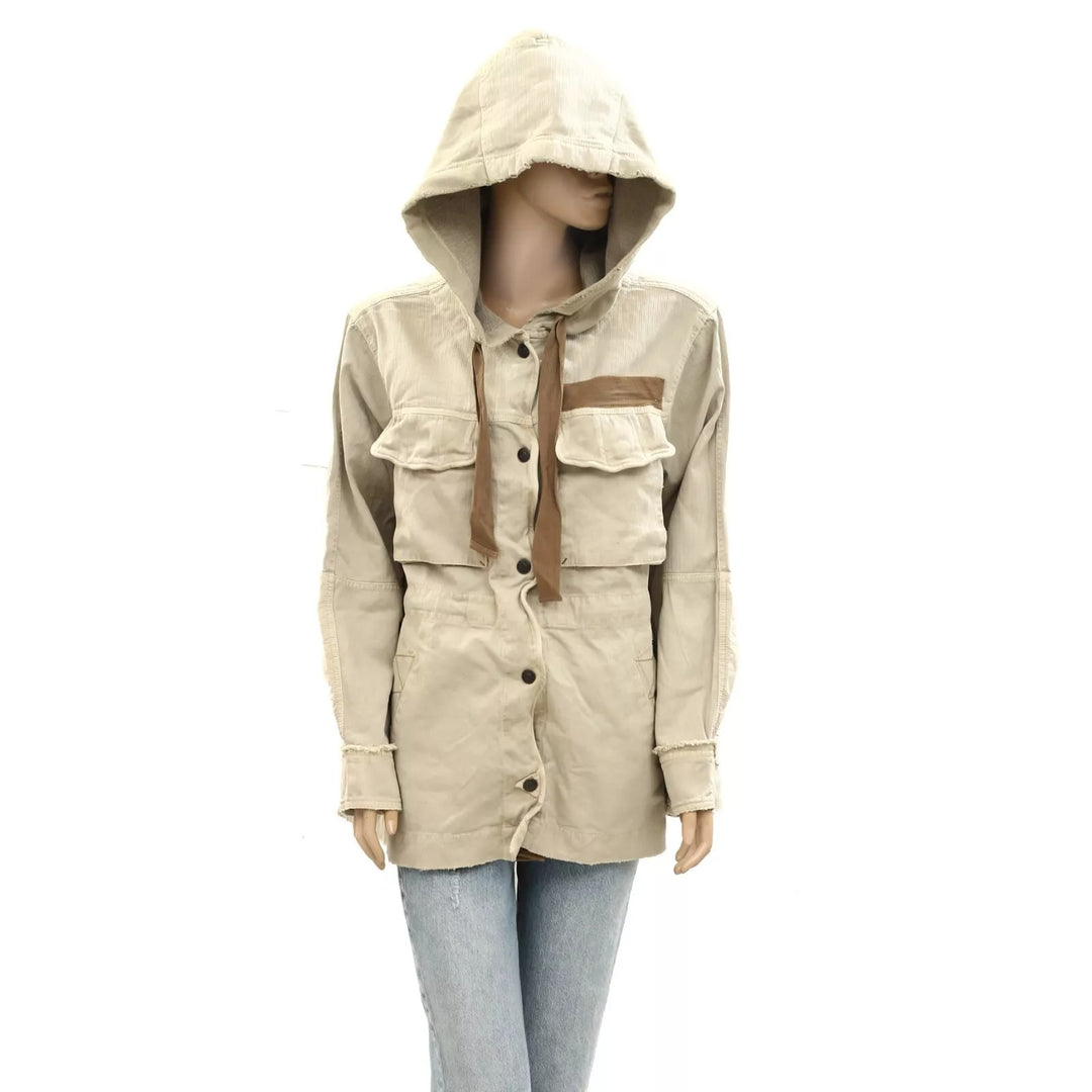 Free People Trapeze Military Jacket Top