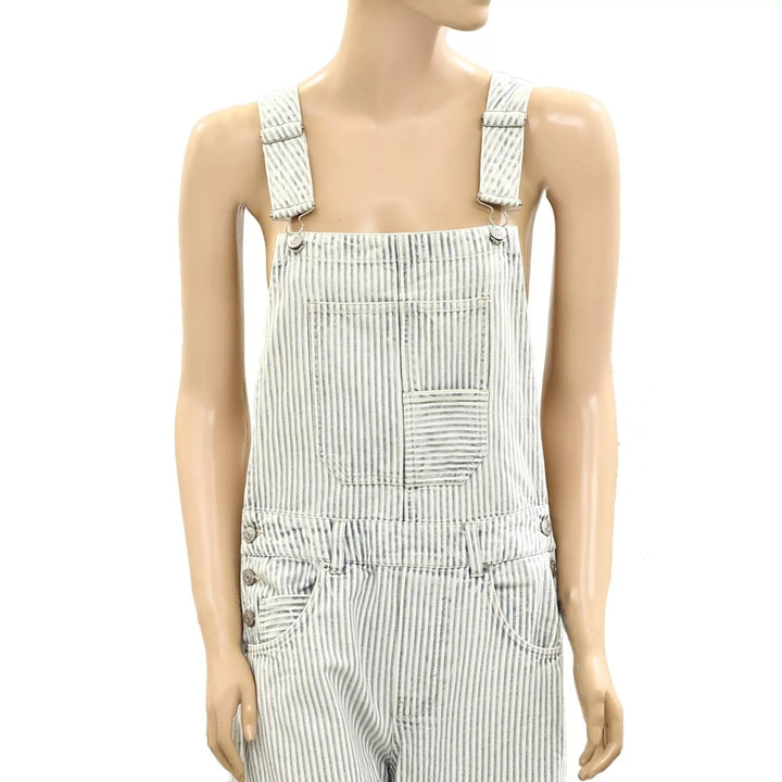 Free People We The Free Good Luck Striped Overalls Jumpsuit