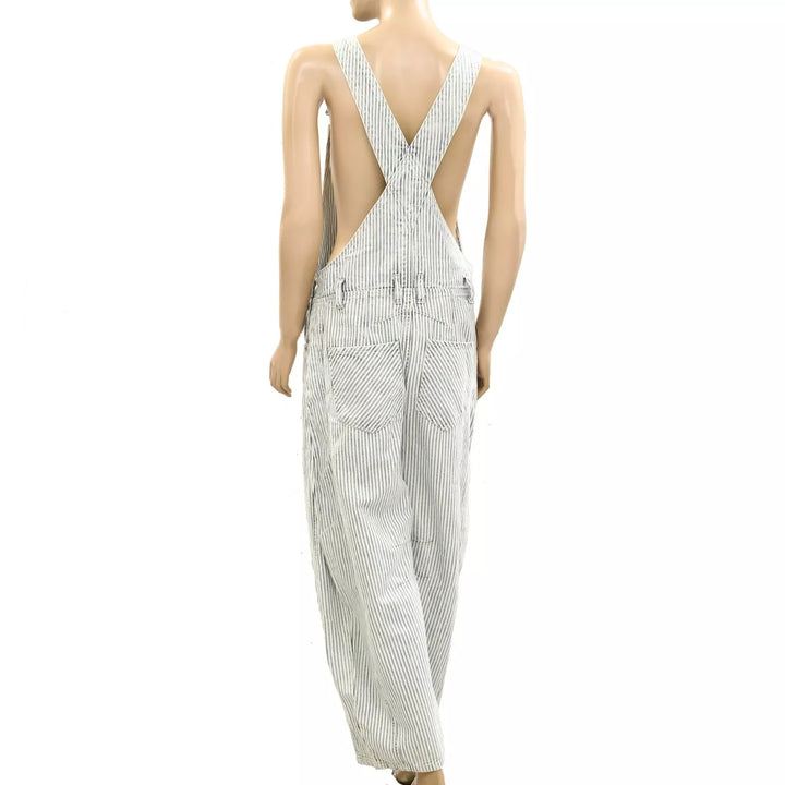 Free People We The Free Good Luck Striped Overalls Jumpsuit