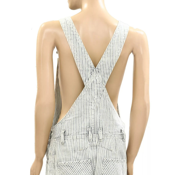 Free People We The Free Good Luck Striped Overalls Jumpsuit