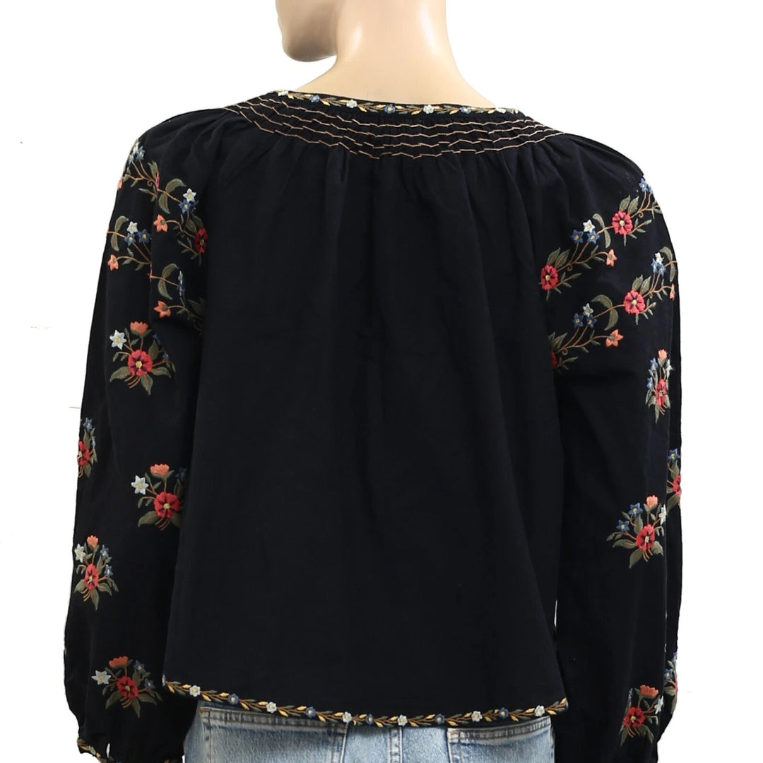 The Great. Passage Moonflower Embroidered Blouse Top
