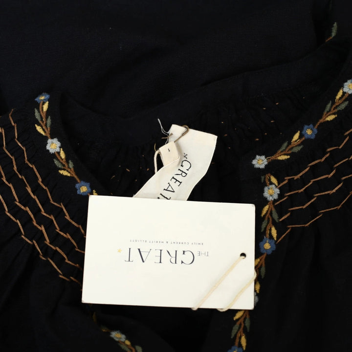 The Great. Passage Moonflower Embroidered Blouse Top