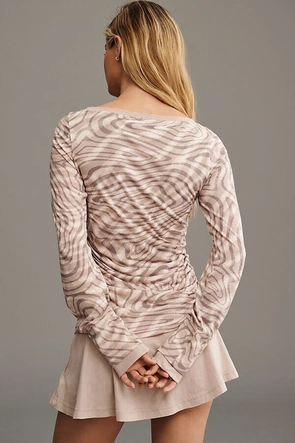 Daily Practice by Anthropologie Long-Sleeve Ruffle Mini Dress