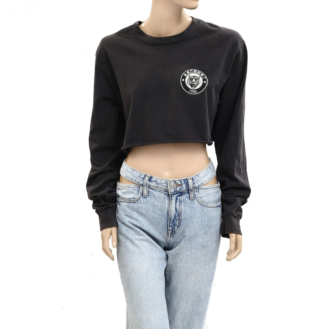 Barndy Melville Presley The Tiger Is Back 1986 Cropped Sweatshirt Top