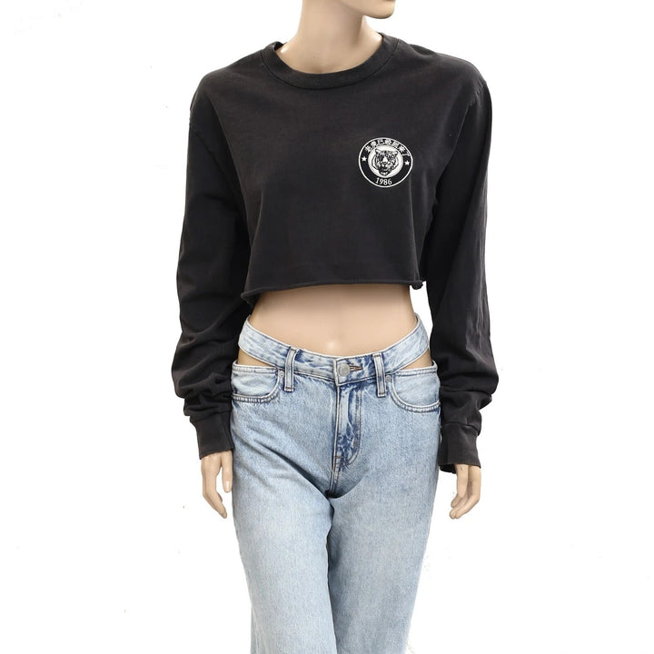 Barndy Melville Presley The Tiger Is Back 1986 Cropped Sweatshirt Top