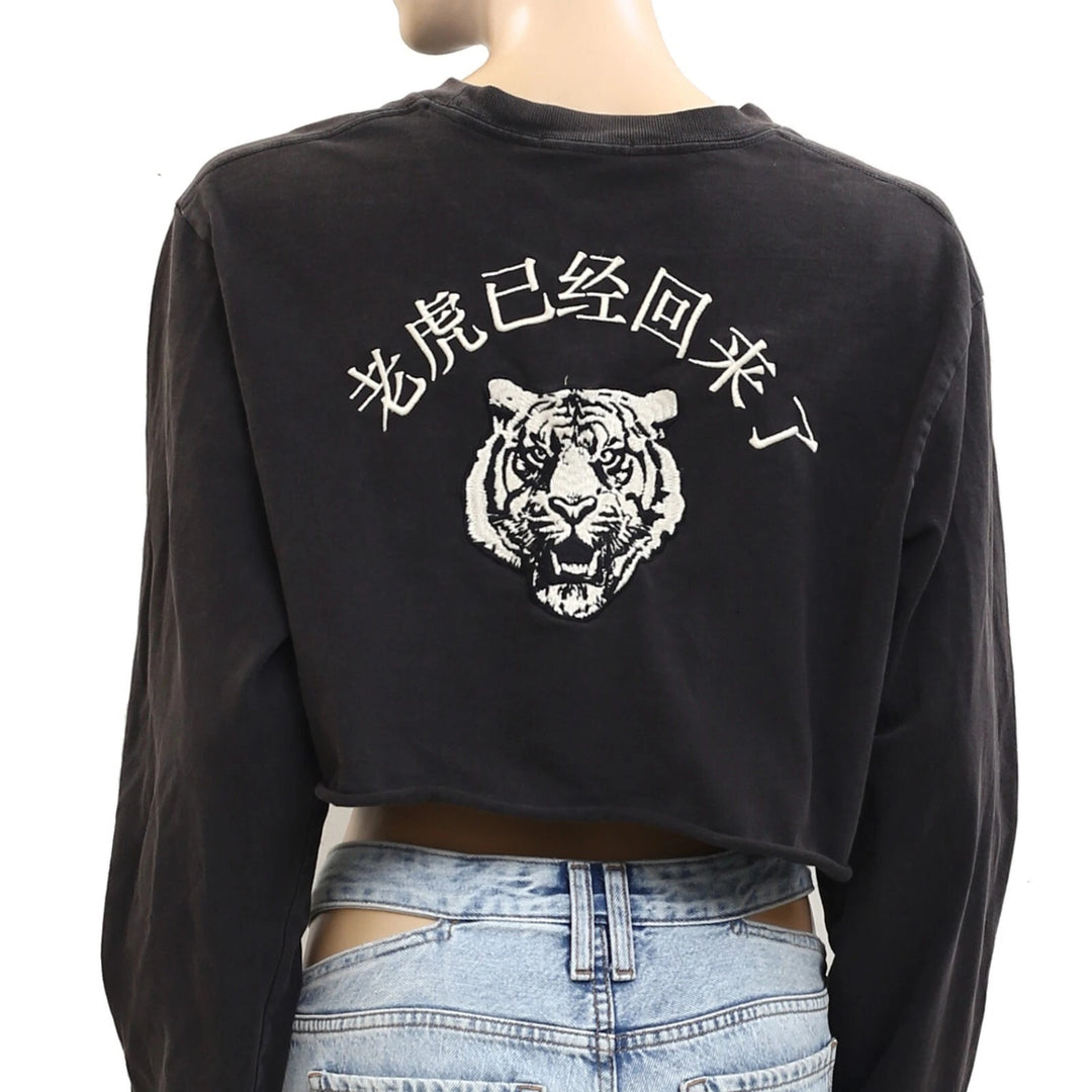Barndy Melville Presley The Tiger Is Back 1986 Cropped Sweatshirt Top