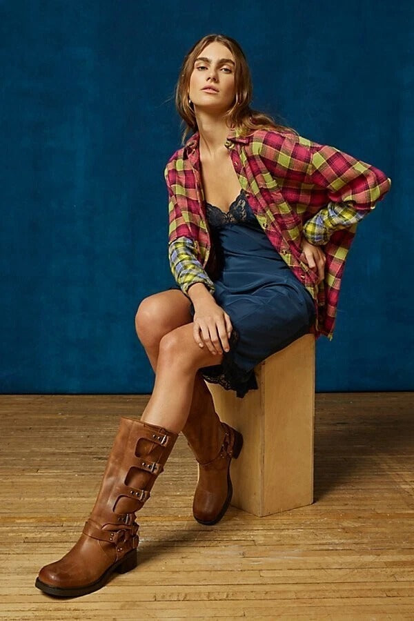 BDG Urban Outfitters One Way Or Another Plaid Flannel Buttondown Top