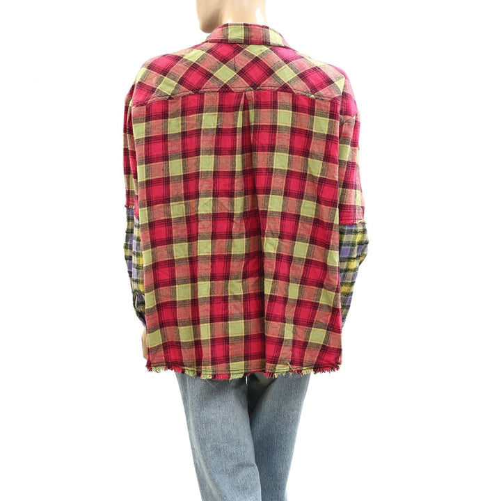 BDG Urban Outfitters One Way Or Another Plaid Flannel Buttondown Top