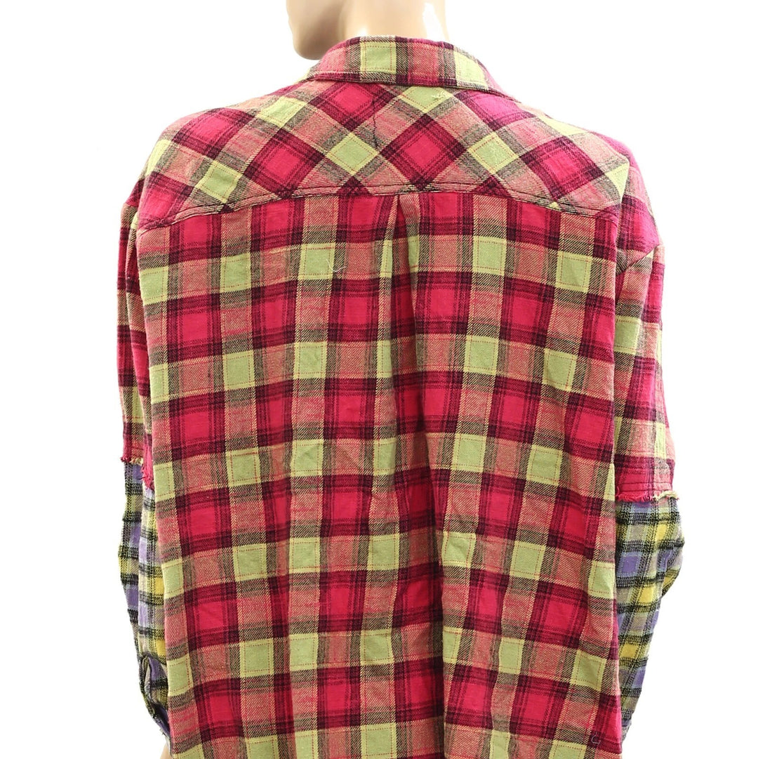 BDG Urban Outfitters One Way Or Another Plaid Flannel Buttondown Top