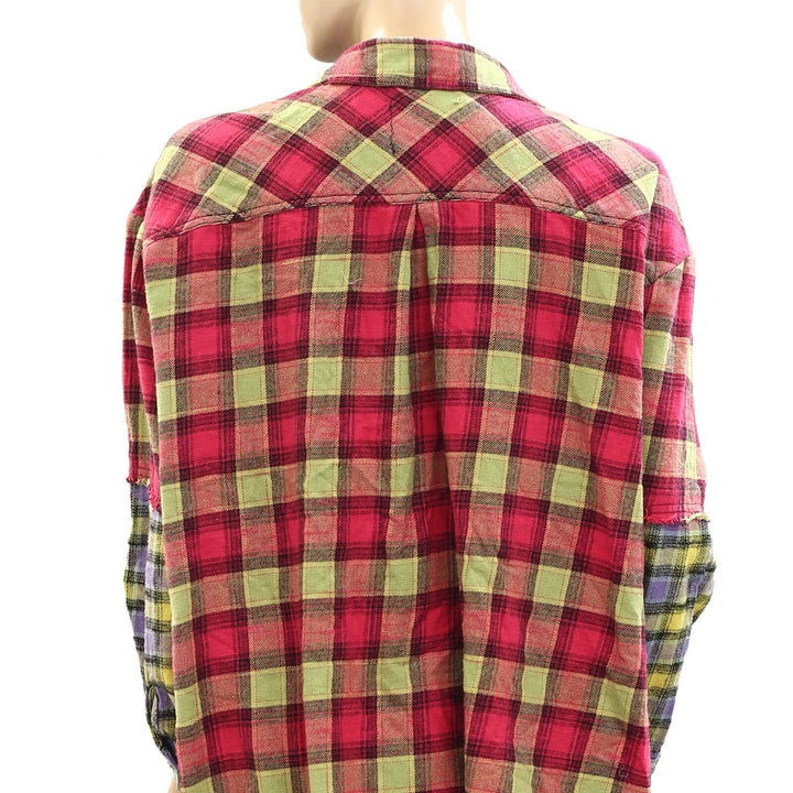 BDG Urban Outfitters One Way Or Another Plaid Flannel Buttondown Top