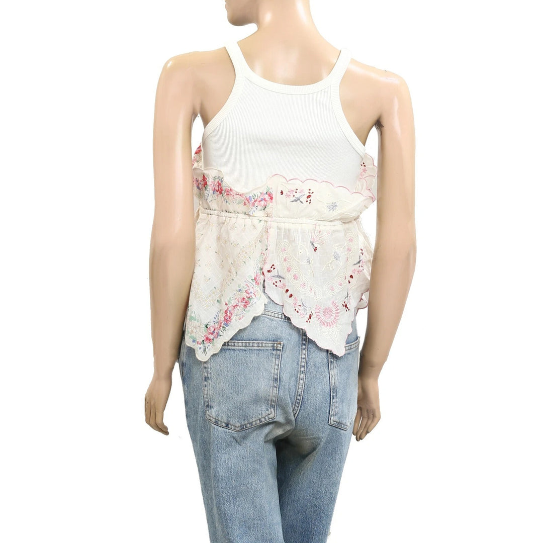 By Anthropologie Pieced Scarf Tank Blouse Top