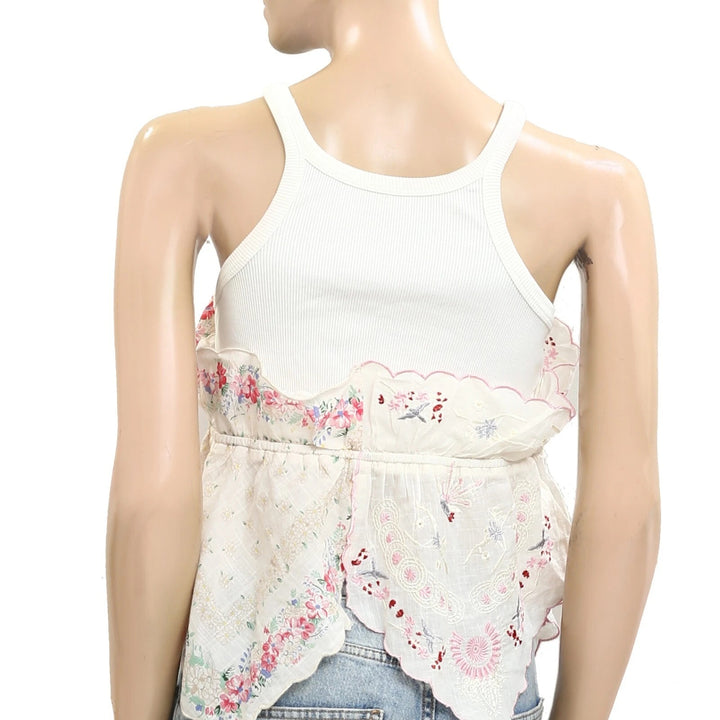 By Anthropologie Pieced Scarf Tank Blouse Top