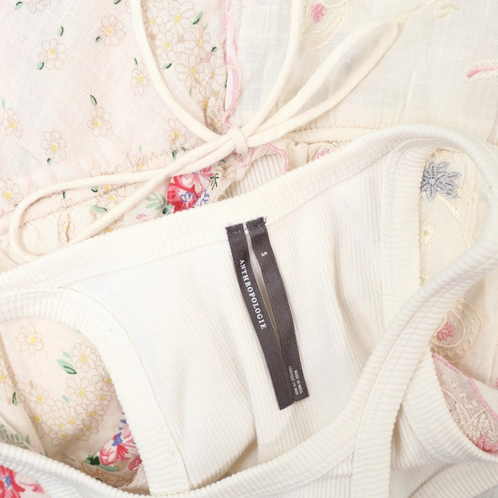 By Anthropologie Pieced Scarf Tank Blouse Top