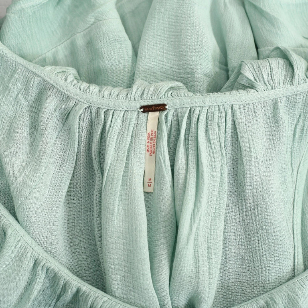 Free People If Only Ruffle Blouse Top