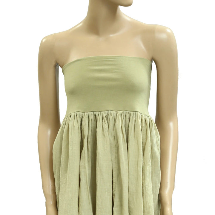Free People Free-est Green Convertible Skirt Tube Dress