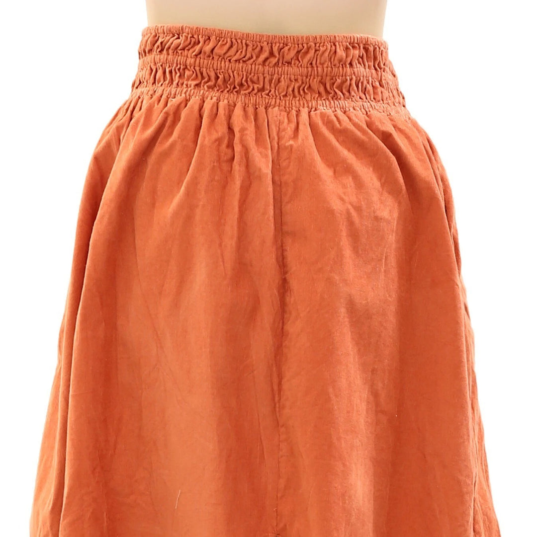 Love The Label Anthropologie Solid Midi Skirt