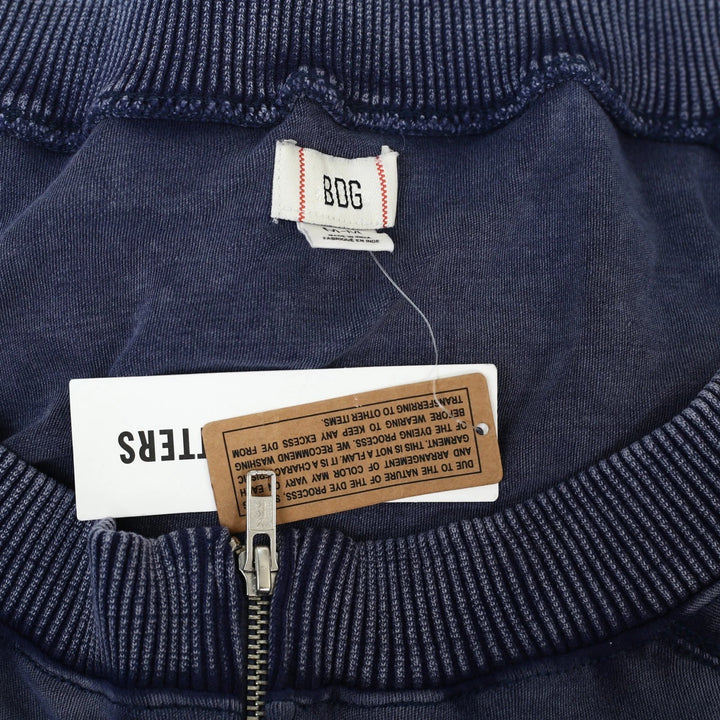 BDG Urban Outfitter Daria Off-Shoulder Zip-Up Sweatshirt Top