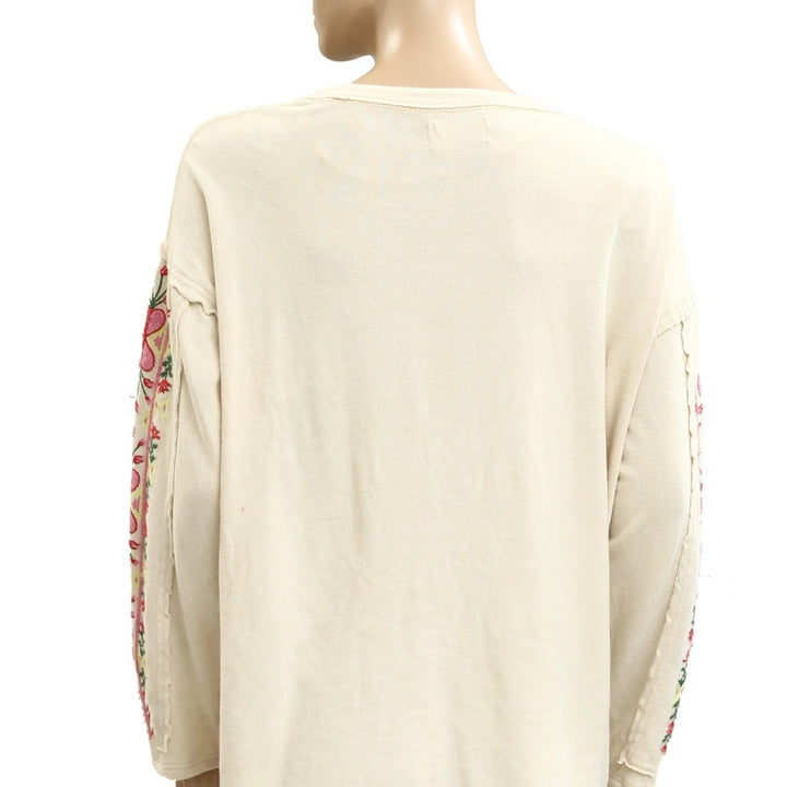 Free People We The Free Embroidered Tee Tunic Top