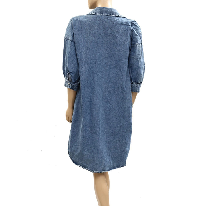 Kerri Rosenthal Gigi Denim Shirt Mini Dress