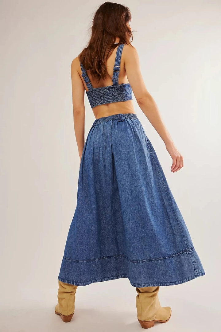 Free People Maddox Cropped Blouse Top