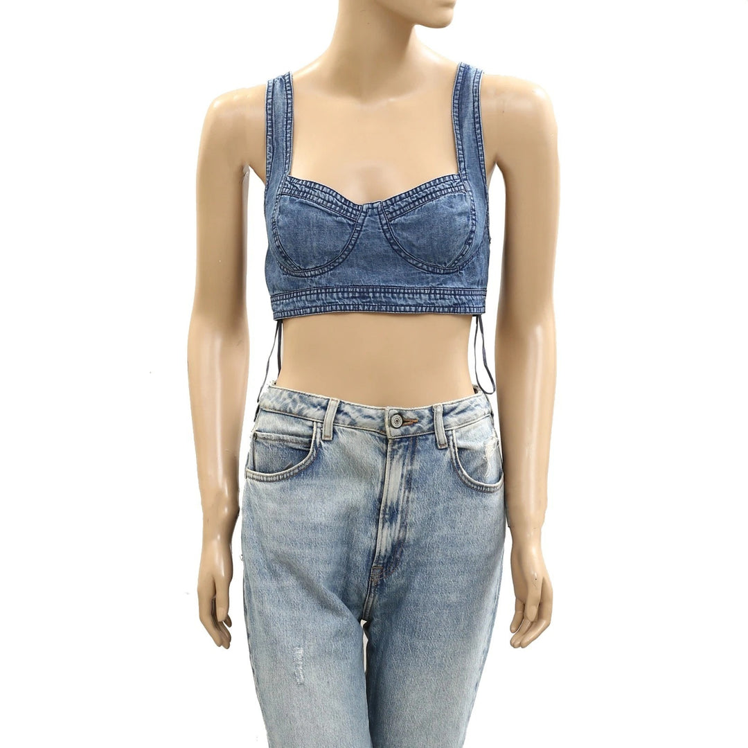 Free People Maddox Cropped Blouse Top