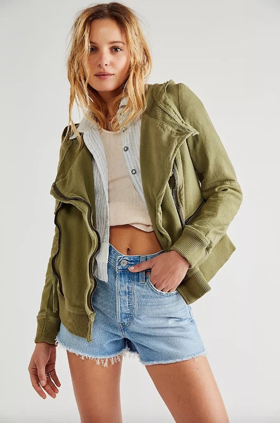 Free People We The Free Carmen Moto Jacket Top