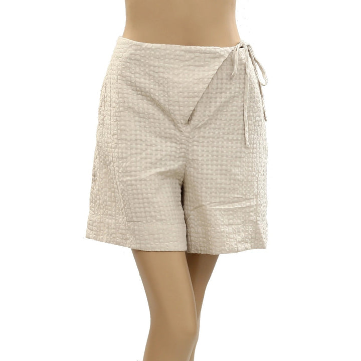 Free People Free-est Pucker Check Wrap Shorts