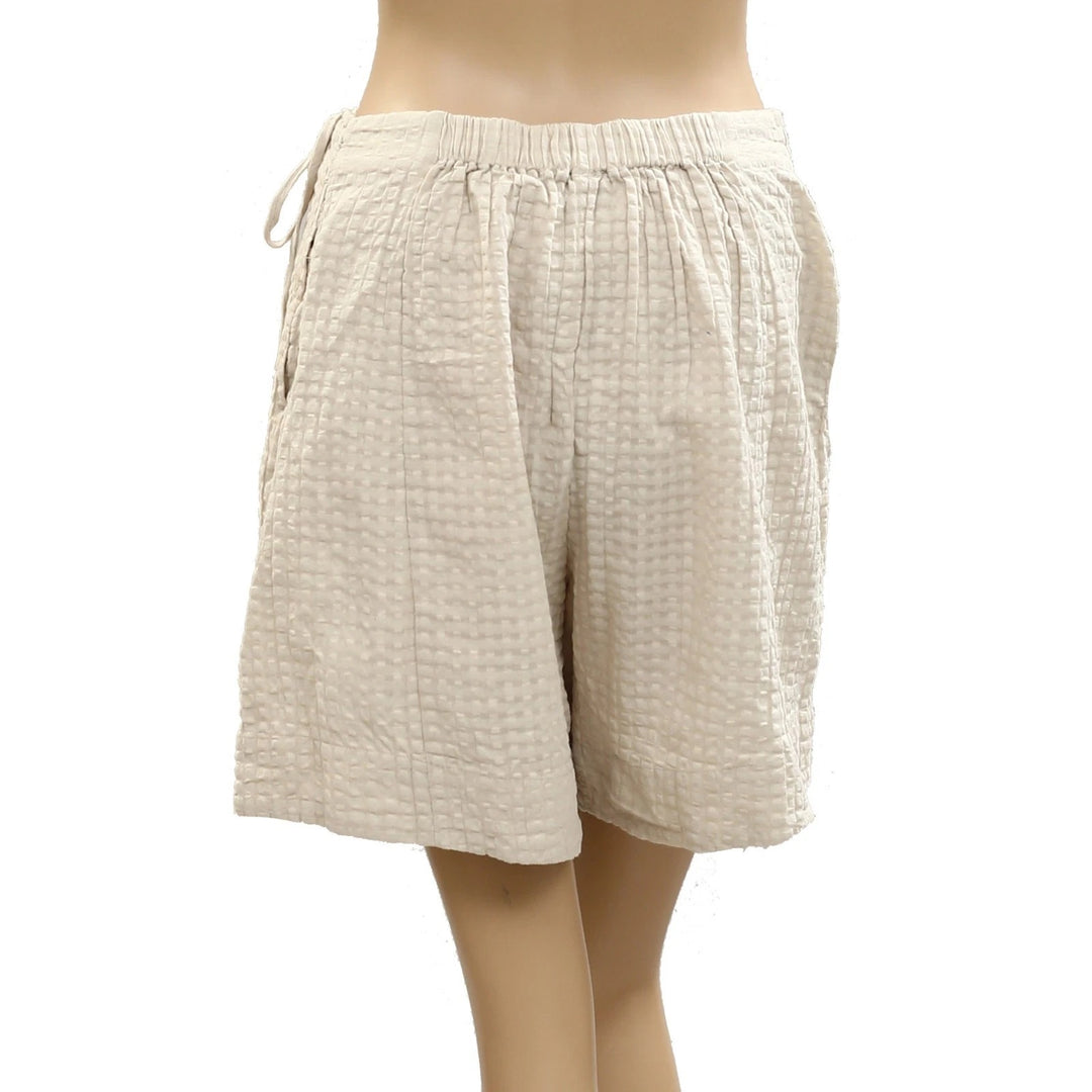 Free People Free-est Pucker Check Wrap Shorts