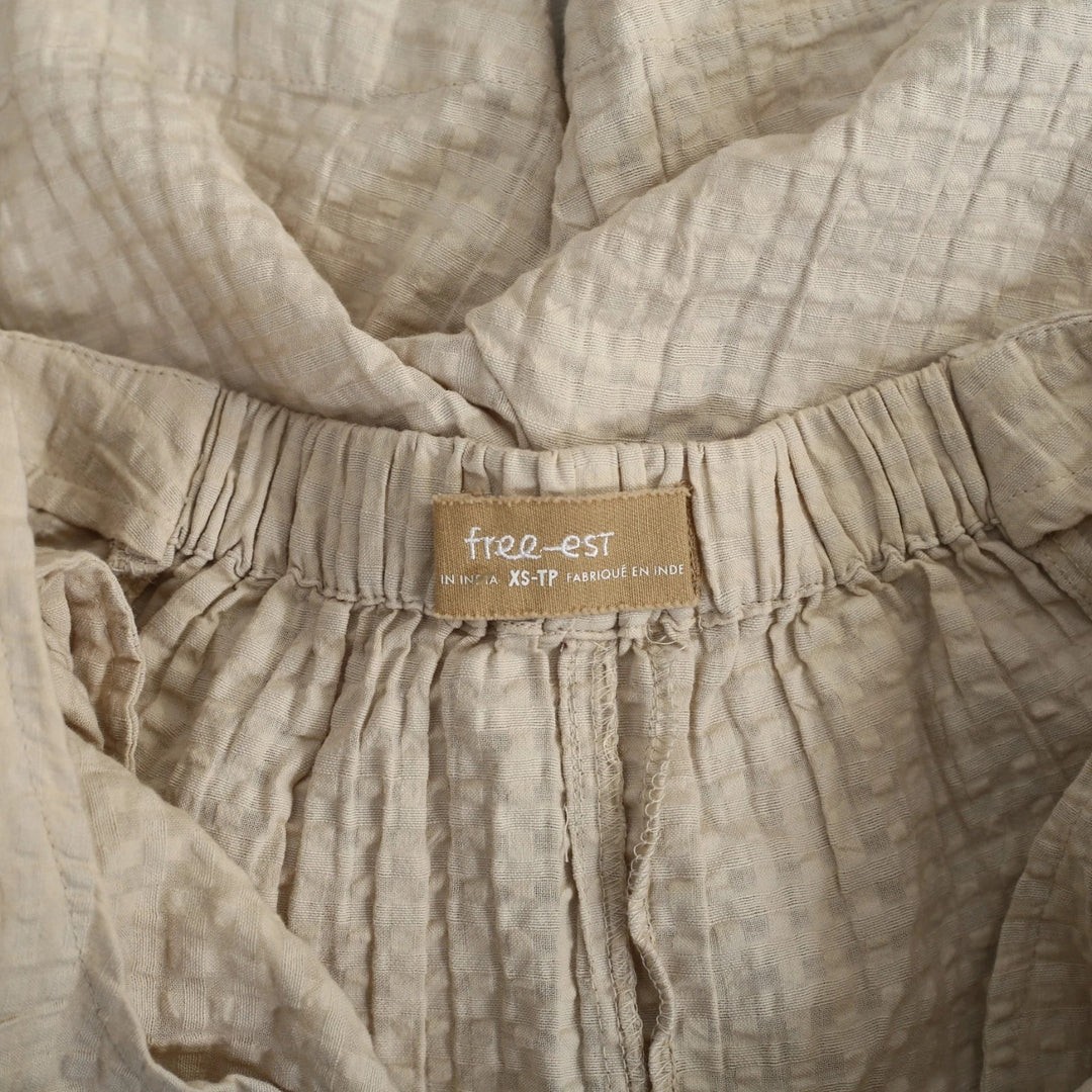 Free People Free-est Pucker Check Wrap Shorts