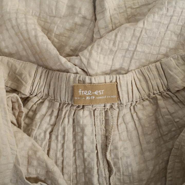 Free People Free-est Pucker Check Wrap Shorts