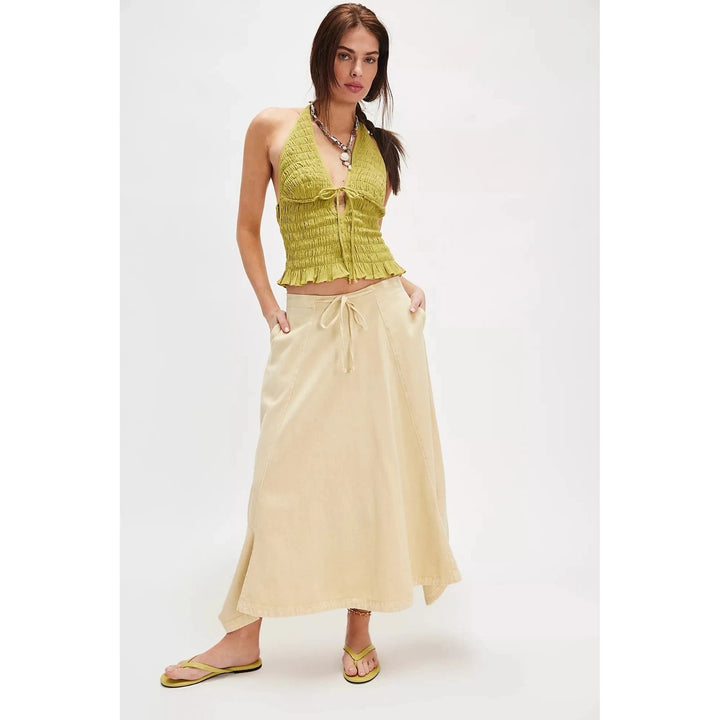 Free People Free Est Pistaccio Midi Skirt