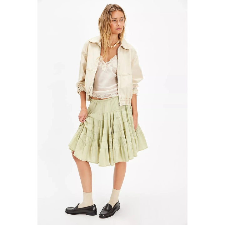 Free People Many Layers Solid Mini Skirt