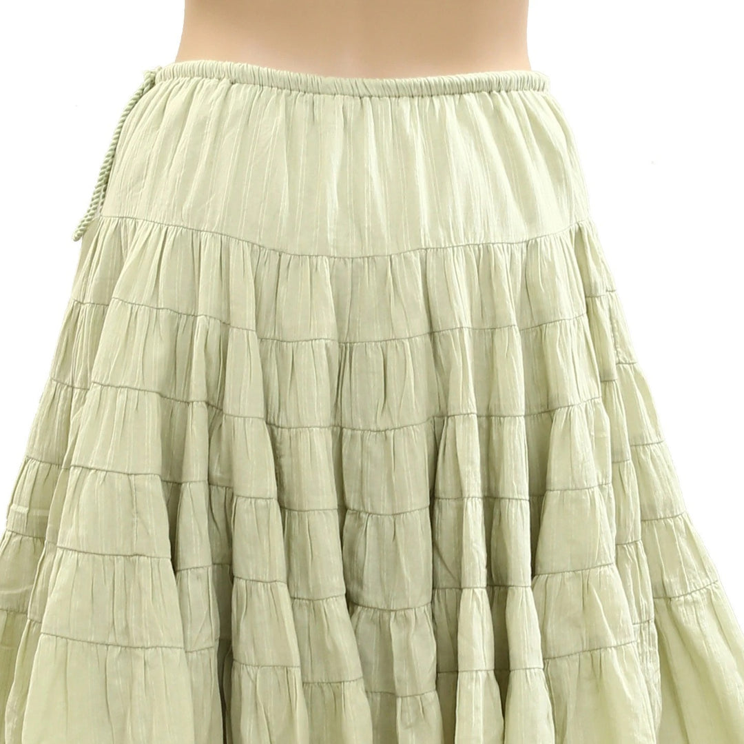 Free People Many Layers Solid Mini Skirt