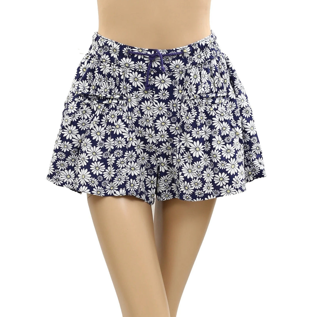 Free People Offbeat Printed Pull-On Mini Shorts