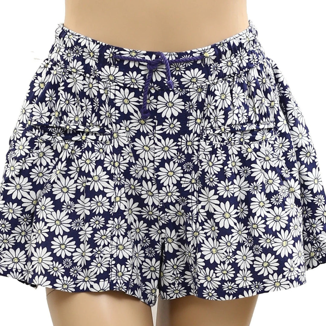 Free People Offbeat Printed Pull-On Mini Shorts