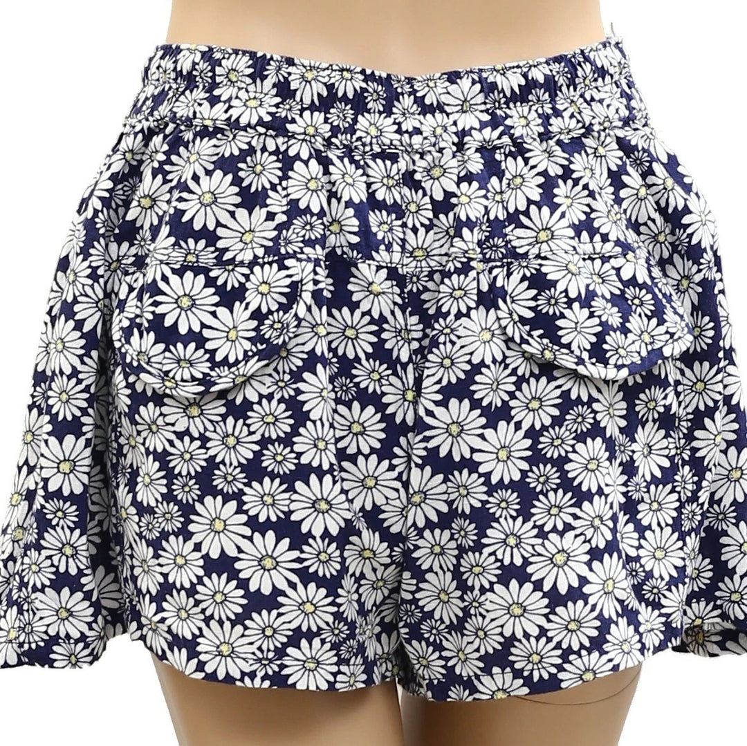 Free People Offbeat Printed Pull-On Mini Shorts