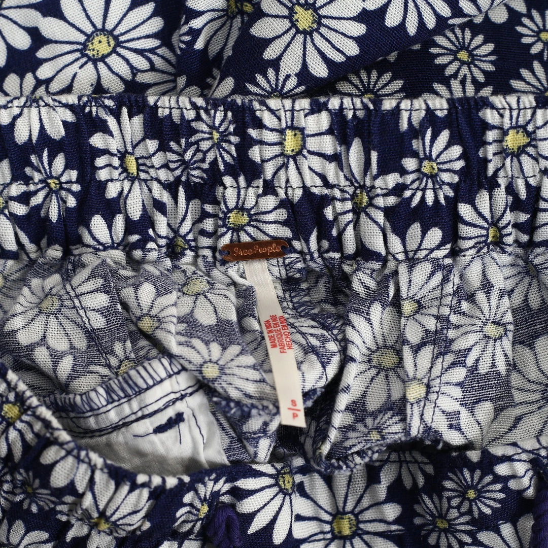 Free People Offbeat Printed Pull-On Mini Shorts