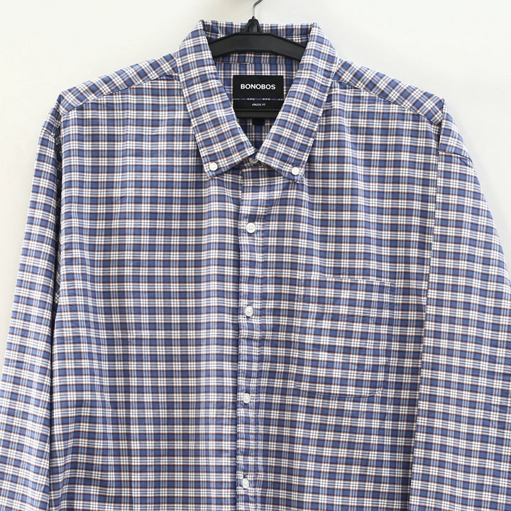 Bonobos Plaid Print Long Sleeve Men's Shirt