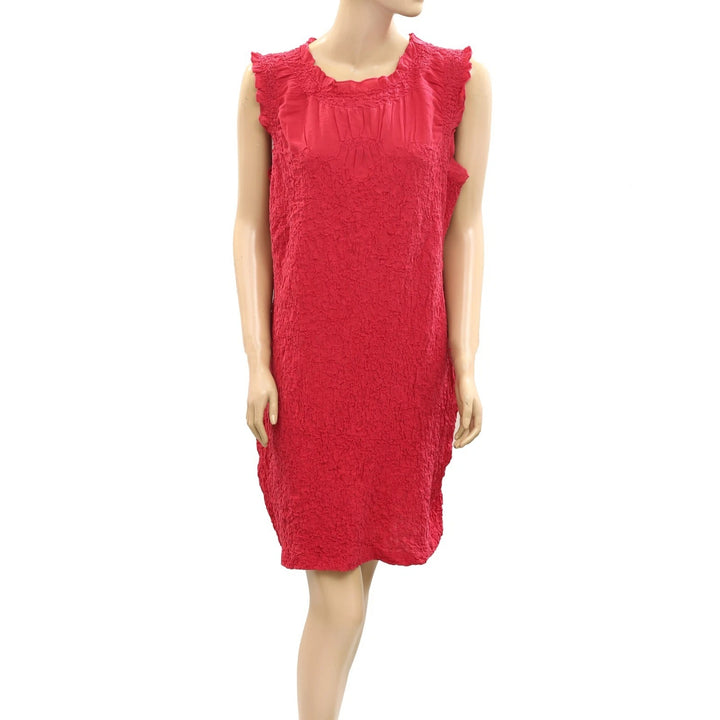By Anthropologie Ruched Sleeveless Mini Dress