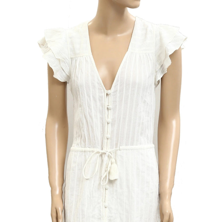 Veronica Beard Tinzia Lurex-Striped Midi Dress