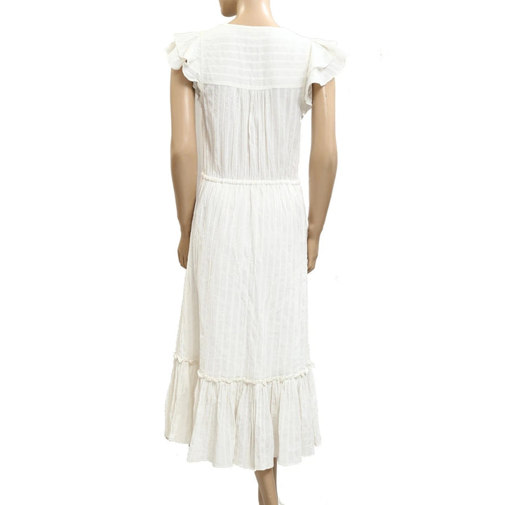 Veronica Beard Tinzia Lurex-Striped Midi Dress