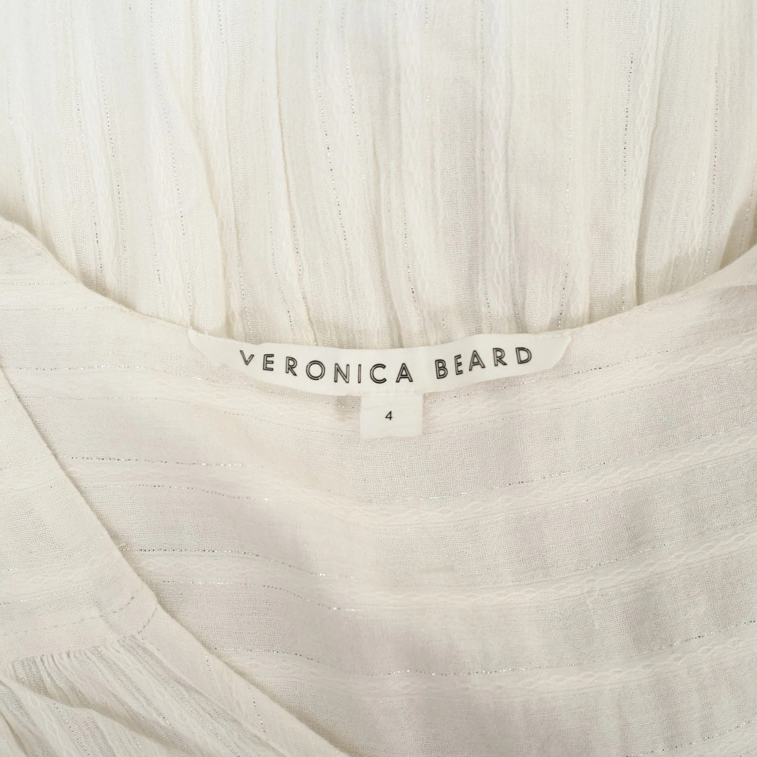 Veronica Beard Tinzia Lurex-Striped Midi Dress