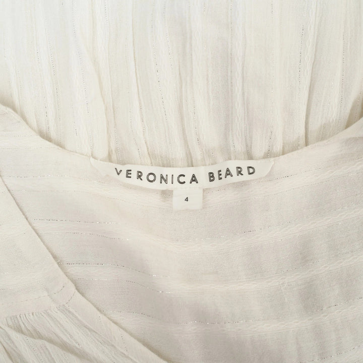 Veronica Beard Tinzia Lurex-Striped Midi Dress