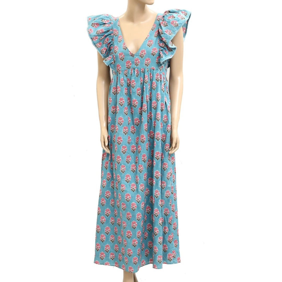 Saylor Anthropologie Flutter Sleeve Women's Maxi Dress