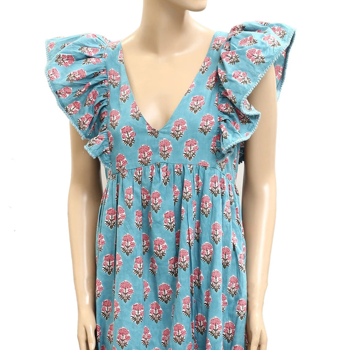 Saylor Anthropologie Flutter Sleeve Women's Maxi Dress