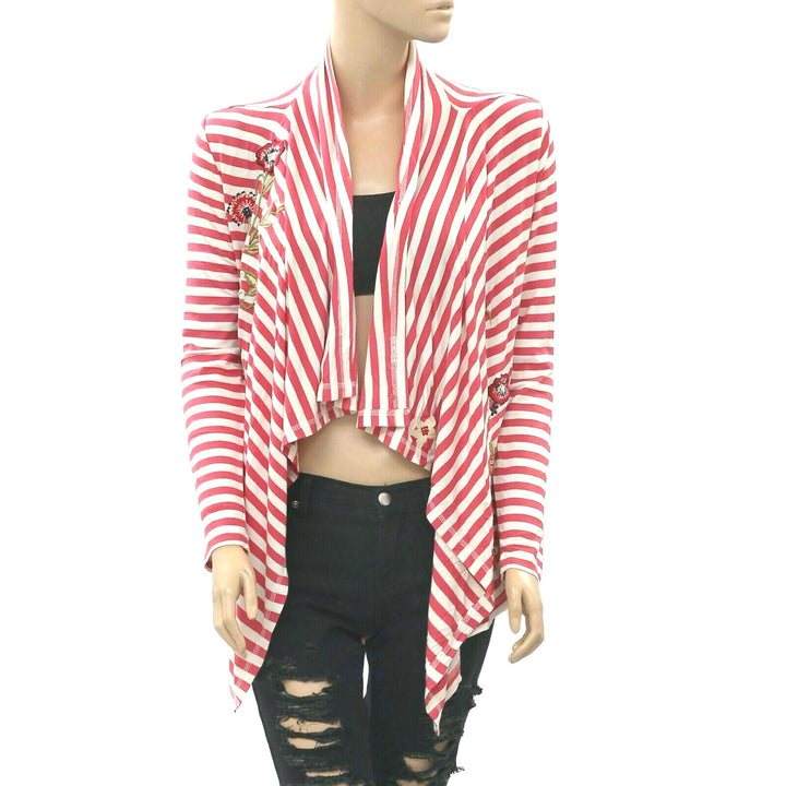 Soft Surroundings Floral Embroidered Cardigan Coverup Top