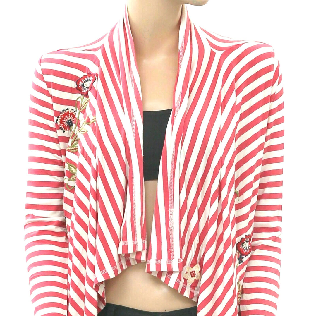 Soft Surroundings Floral Embroidered Cardigan Coverup Top
