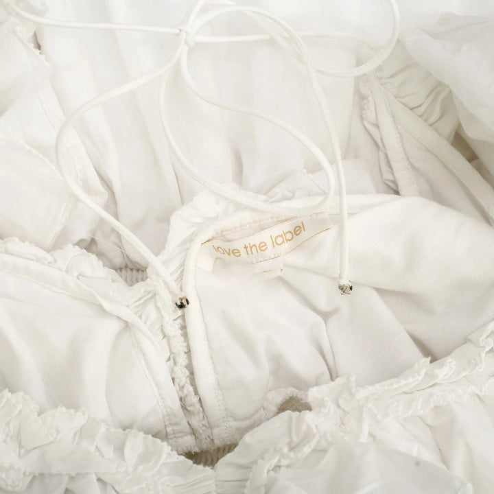 Anthropologie Love the Label Topanga Ruffled V Neck Maxi Dress